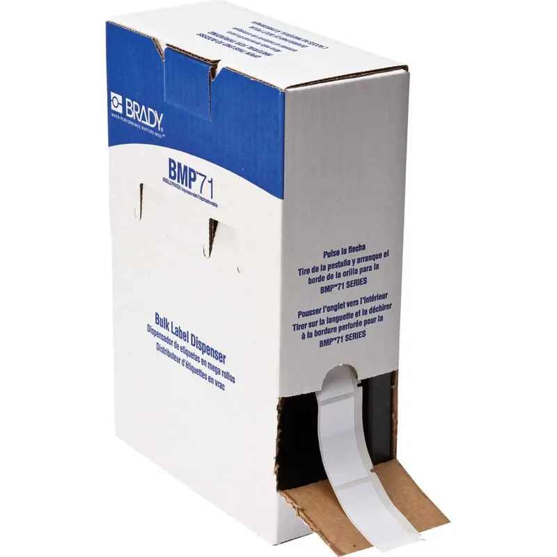 Brady Harsh Environment Multi-Purpose Gloss Polyester Labels for M6/M7 Printers & R6000/R6010 Ribbons, White