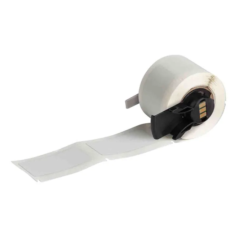 Brady PermaSleeve® Self-Laminating Metalized Solvent Resistant Matte Polyester Labels for M6/M7 & R4300/R4310 Ribbons, Light Gray
