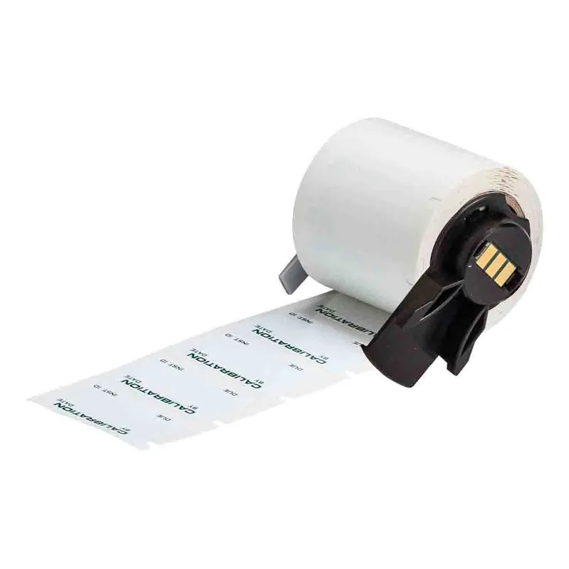 Brady Harsh Environment Multi-Purpose Gloss Polyester Labels "CALIBRATION" Header for M6/M7 Printers & R6000/R6010 Ribbons, Green on White, 0.75" x 1.5" (Roll of 250)