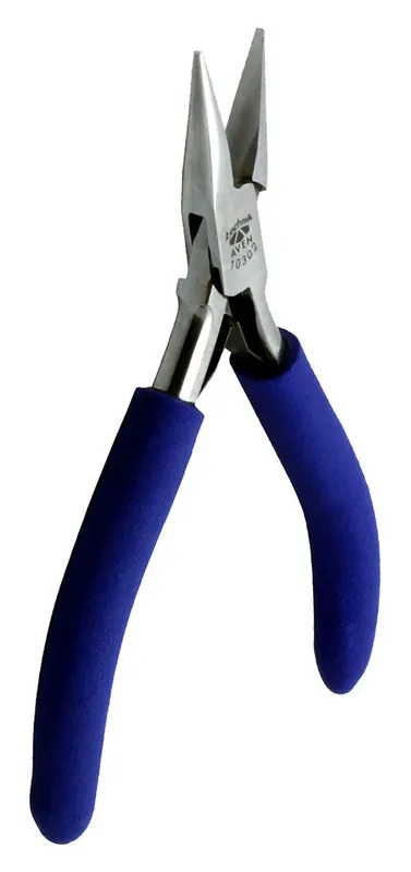 Aven Tools 10302 Technik ESD-Safe Chain Nose Pliers with Smooth Jaw & Cushioned Grips, 5" OAL