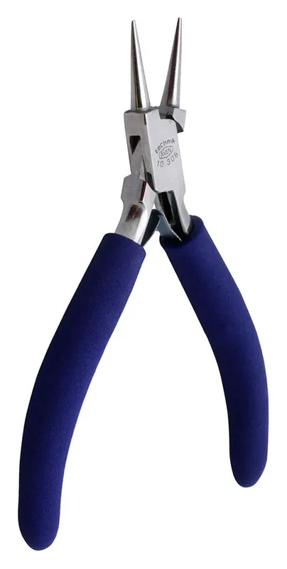 Aven Tools 10306 Technik ESD-Safe Round Nose Pliers with Smooth Jaw & Cushioned Grips, 5" OAL