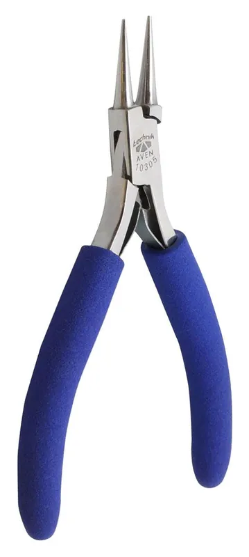 Aven Tools 10305 Technik ESD-Safe Round Nose Pliers with Smooth Jaw & Cushioned Grips, 4.5" OAL