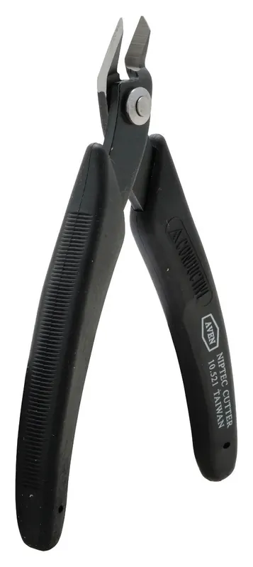 Aven Tools 10521 Niptec TR-25 ESD-Safe Tapered Head Flush Steel Cutter with Ergonomic Handles, 5" OAL