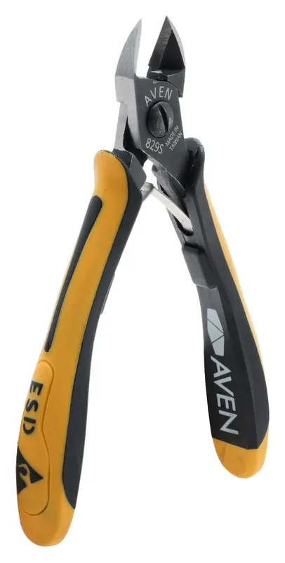 Aven Tools 10829S Accu-Cut ESD-Safe XL Oval Head Heavy-Duty Semi-Flush Steel Cutter with Ergonomic Grips, 5.5" OAL