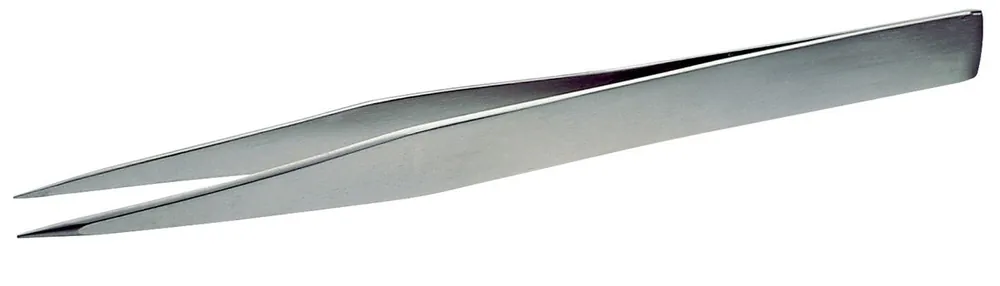 Lindstrom AA-SA-SL Anti-Magnetic Stainless Steel Boley Style Tweezers with Strong, Fine, Pointed Tips, 5.12" OAL