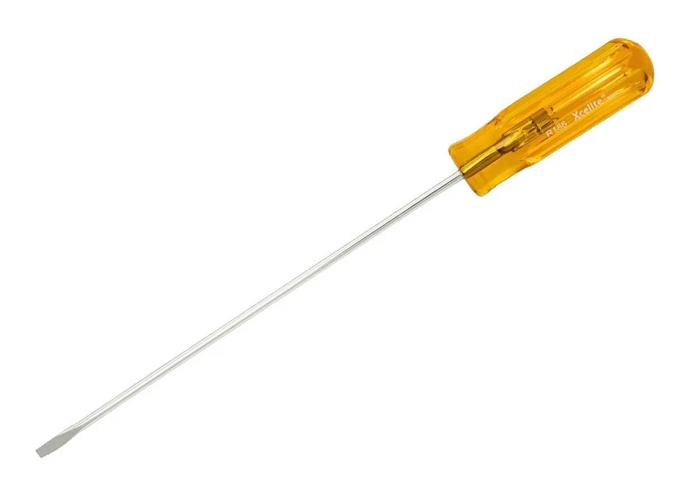 Xcelite R186N Slotted Round Blade Screwdriver, 1/8" x 6", 8.625" OAL