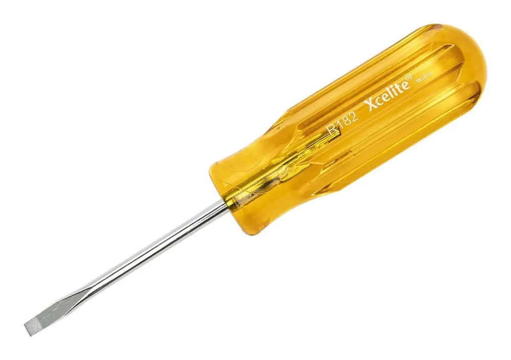 Xcelite R188N Slotted Round Blade Screwdriver, 1/8" x 8", 10.625" OAL (Pack of 6)