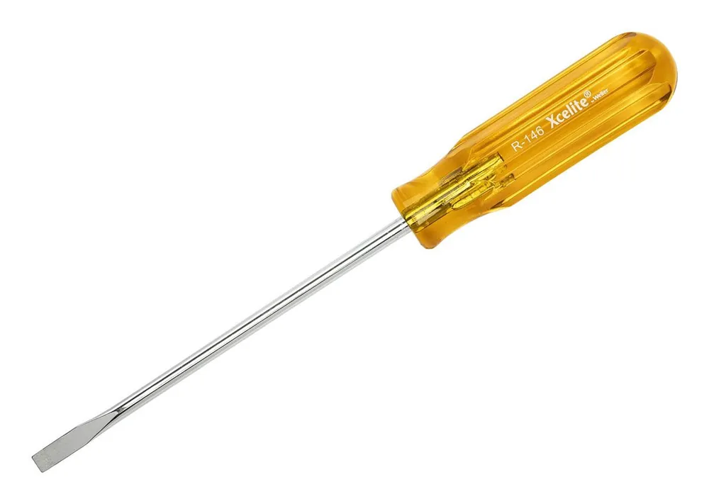 Xcelite R146N Slotted Round Blade Screwdriver, 1/4" x 6", 10.125" OAL (Pack of 6)