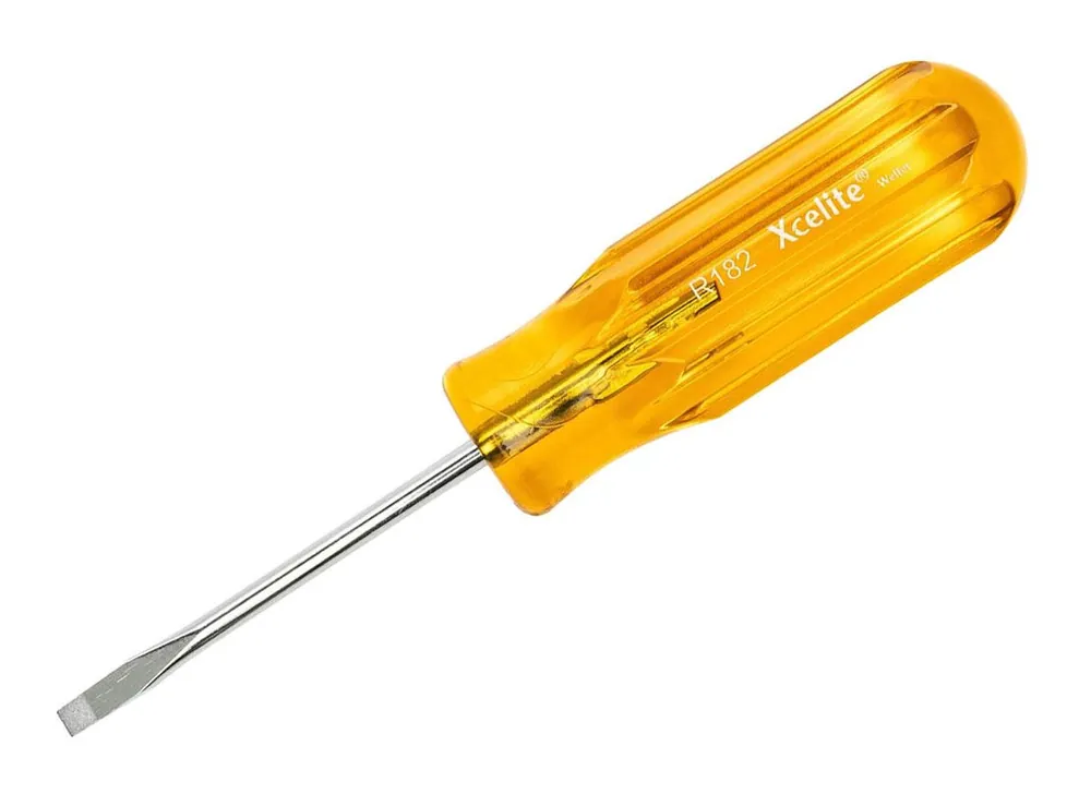 Xcelite R388N Slotted Round Blade Screwdriver, 3/8" x 8", 12.5" OAL (Pack of 6)