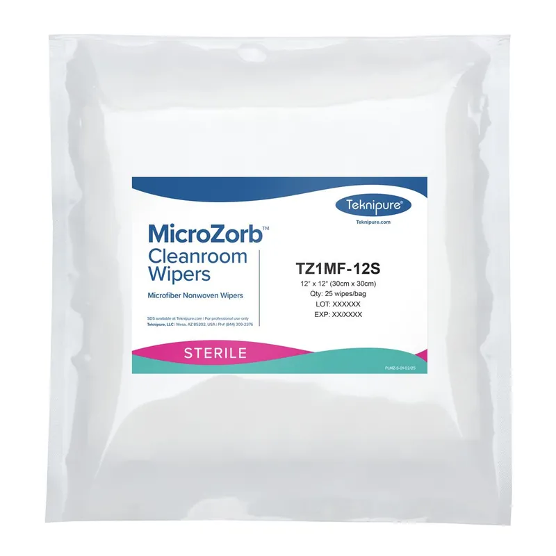 Teknipure MicroZorb™ Sterile Microfiber Nonwoven Cleanroom Wipes