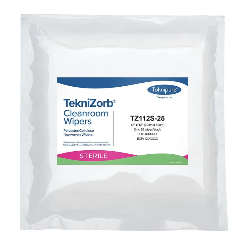 Teknipure TekniZorb® Sterile Polycellulose Nonwoven Cleanroom Wipes