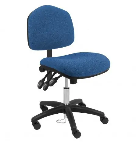 Lissner Washington Series Desk Height ESD Chair with Painted Bar & Nylon Base, Fabric
