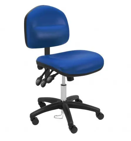 Lissner Washington Series Desk Height ESD Chair with Painted Bar & Nylon Base, Vinyl