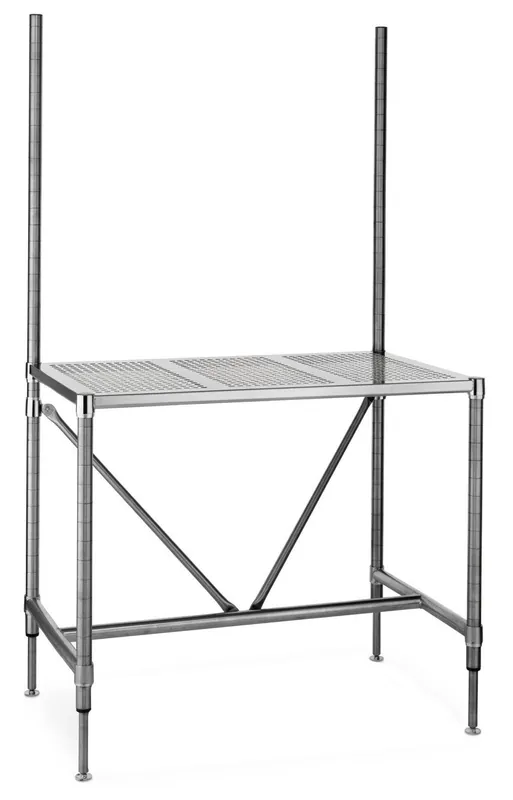 Metro Stainless Steel Cleanroom Table with Perforated Top