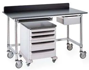 Metro Stationary Lab Table with Black Phenolic Resin Top