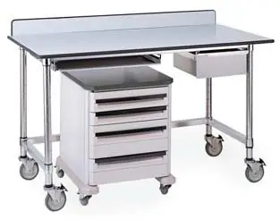 Metro Stationary Lab Table with Gray Phenolic Resin Top