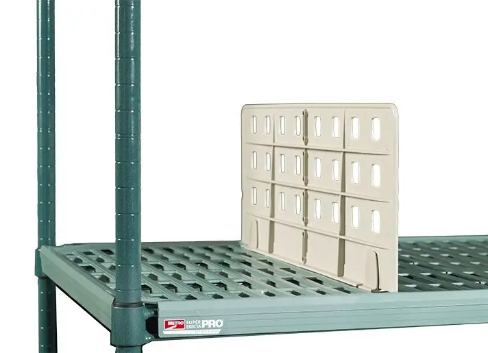 Metro Shelf Dividers for MetroMax® Q Open Grid Shelves, 8" Tall