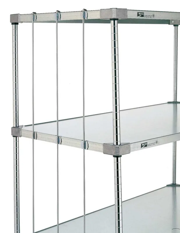 Metro Chrome Rods for Solid Shelves