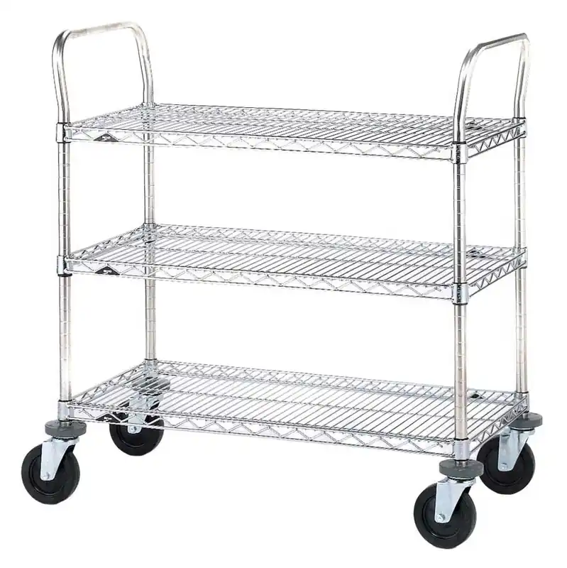 Metro Heavy-Duty Utility Carts with Brite Wire Shelves