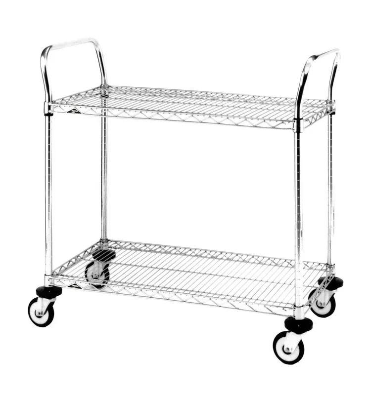 Metro Utility Carts with Chrome Wire Shelves