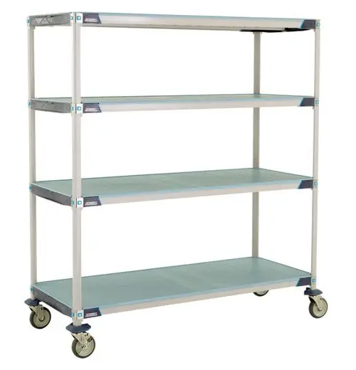 Metro MetroMax® i Polyurethane Stem Caster Carts with Solid Grid Shelves