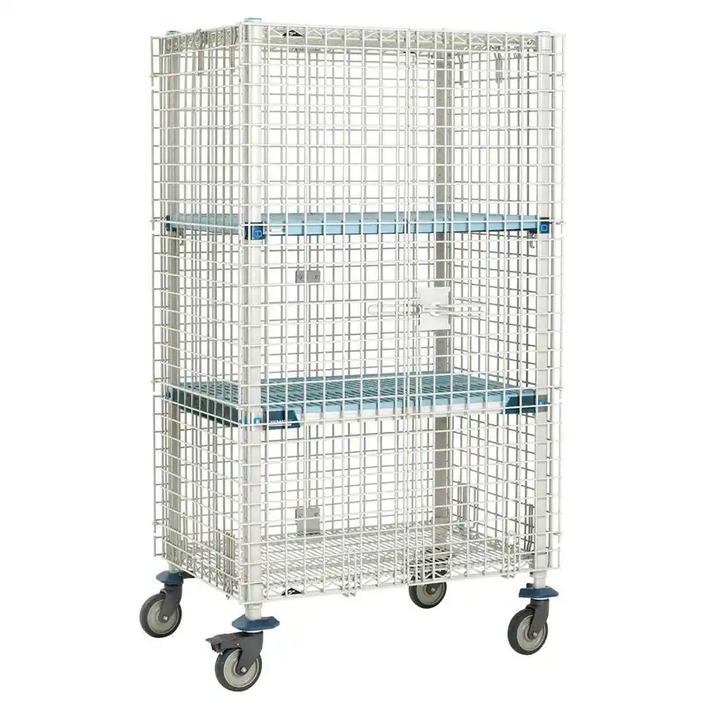 Metro MetroMax® Q Security Carts with Corrosion-Resistant Casters