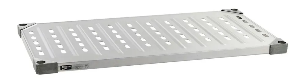 Metro Super Erecta® Louvered/Embossed Stainless Steel Solid Shelves