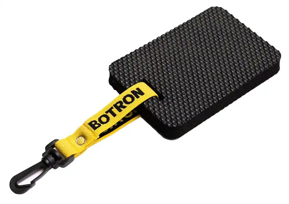 Botron B0406 4" x 6" ESD-Safe Kneeling Pad with Strap, Black