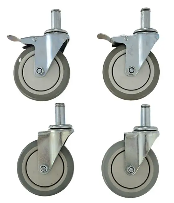 BUILT RIGHT Polyurethane Swivel Stem Casters, 5"