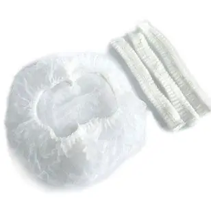 CleanPro® Pleated Bouffant Caps (Mob Caps), White (Case of 1,000)