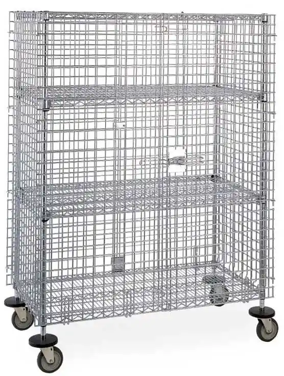 Olympic Chrome Security Carts with (4) Swivel Polyurethane Casters