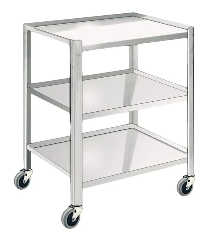 Pucel Stainless Steel Stock Carts with Tray Shelves