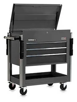 Vidmar E-Series Modular Utility Carts with Drawers & Lift-Up Top