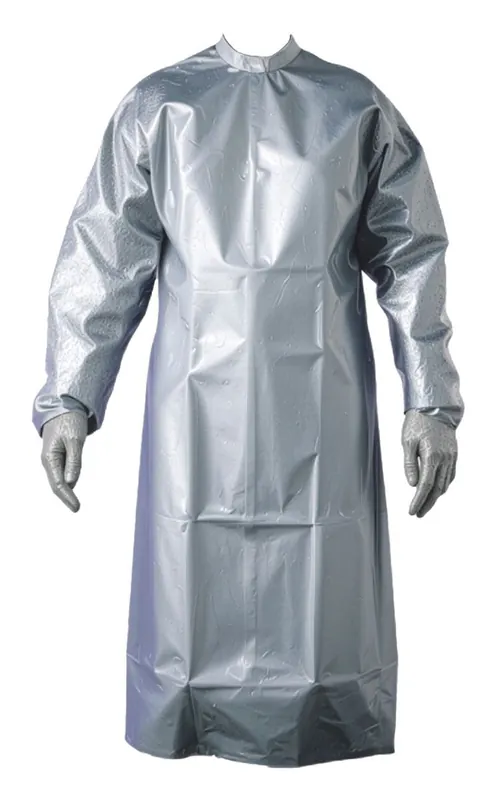 PIP North® Silver Shield® Disposable Polyethylene/EVOH Coat Apron, Silver