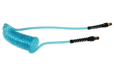 Coilhose Pneumatics PU38-50B-T Flexcoil, 3/8" x 50‘, 3/8" NPT Swivel Strain Relief Fittings,