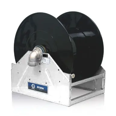 GRACO 24R557 - XD80 Diesel Fuel Hose Reel, 1-1/2" x 100 ft, 115V Motor, White, 600 PSI