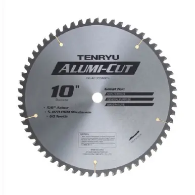 TENRYU AC-25560DN - 10" Alumi-Cut Carbide Tipped Blade 60T 5/8" Arbor