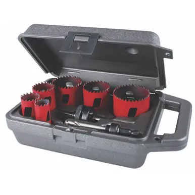 MK Morse MHS08E - Electrician‘s 13 Piece Bi-Metal Hole Saw Kit