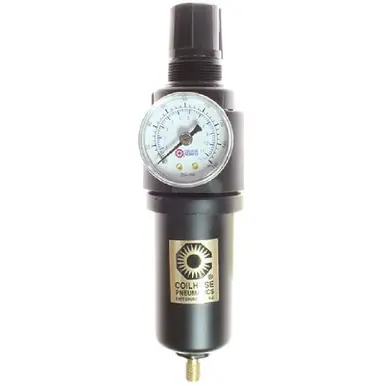 Coilhose Pneumatics 26FC2-GM 26 Series 1/4" Integral Filter/Regulator, Gauge, Metal Bowl