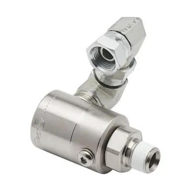Reelcraft s600358 - 3/8" NPT(F) x 3/8" NPT(M) Carbon Steel Swivel, Aflas Seals, 500 psi