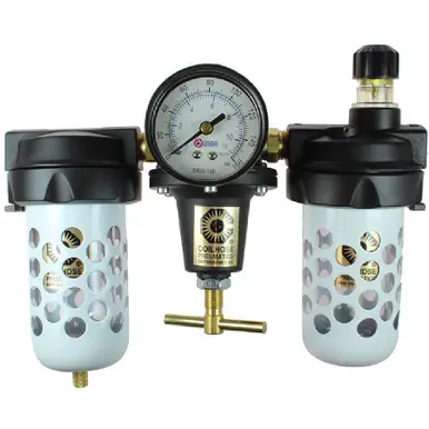 Coilhose Pneumatics 8884AAGR Heavy Duty Series Filter, Regulator, Lubricator, 1/2", Gauge, Bowl