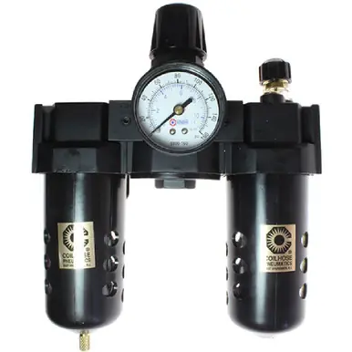 Coilhose Pneumatics 27FRL4-DG 27 Series 1/2" Filter + Regulator + Lubricator, Auto Drain, Gauge