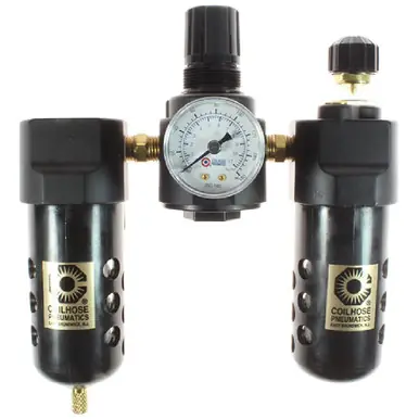 Coilhose Pneumatics 26FRL2-DG 26 Series 1/4" Filter/Regulator/Lubricator, Auto Drain, Gauge