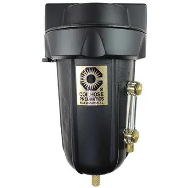 Coilhose Pneumatics 8824MF Heavy Duty Series Filter, 1/2", Metal Bowl, 20? Element