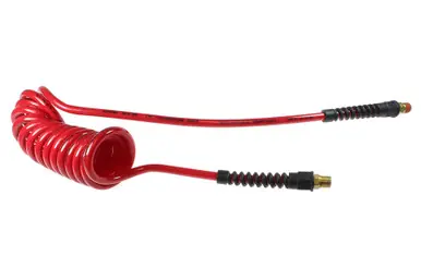 Coilhose Pneumatics PU38-50A-R Flexcoil, 3/8" x 50‘, 3/8" NPT Rigid & Swivel Strain Relief Fittings,