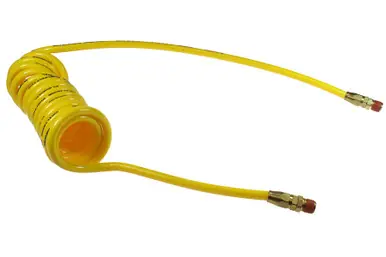 Coilhose Pneumatics PR12-20B-Y Flexcoil, .467" x 20‘, 1/2" NPT Reusable Swivel Fittings, Yellow