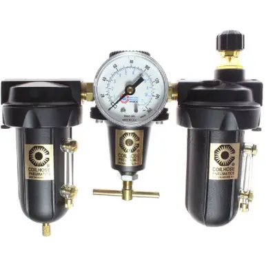 Coilhose Pneumatics 8882AAGM Heavy Duty Series Filter, Regulator, Lubricator, 1/4", Gauge, Metal