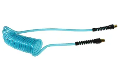 Coilhose Pneumatics PU38-504-T Flexcoil, 3/8" x 50‘, 1/4" NPT Rigid Strain Relief Fittings,