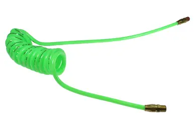Coilhose Pneumatics PR38-504A-G Flexcoil, 3/8" x 50‘, 1/4" NPT Reusable Swivel and Rigid Fittings,