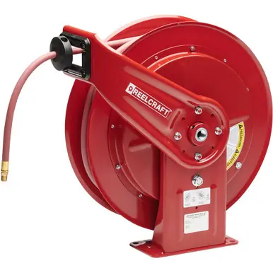 Reelcraft HD76100-OLP - 3/8" x 100 ft. 300 psi, Heavy Duty Mobile Base Air Hose Reel